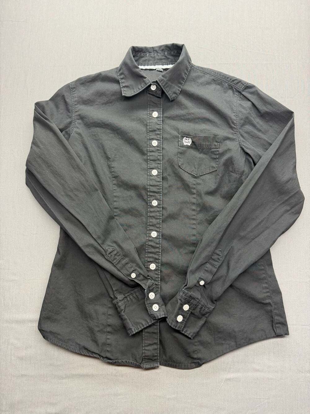 Cinch Long Sleeve Button Down Shirt Size S Black Western